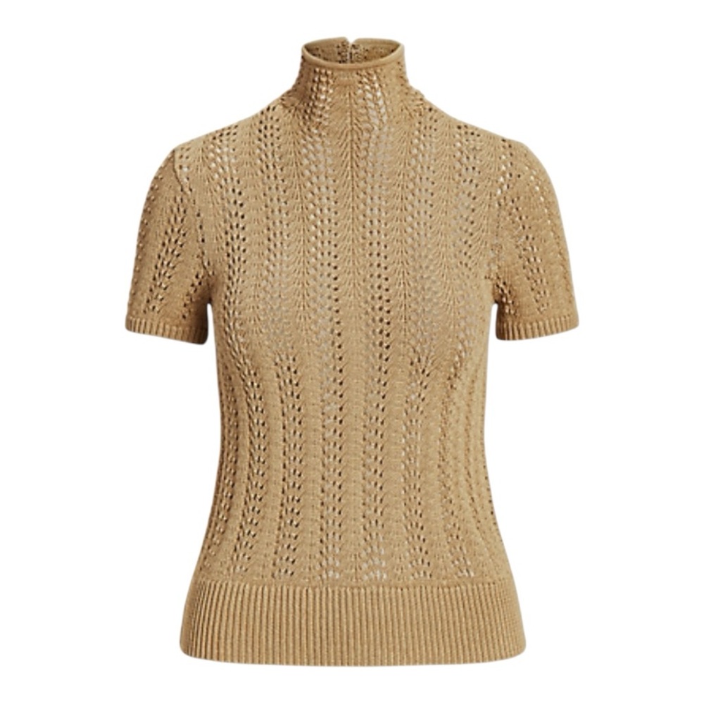 Lauren Ralph Lauren | Short Sleeve Pointelle Cotton Knit Sweater - Picture 2 of 10